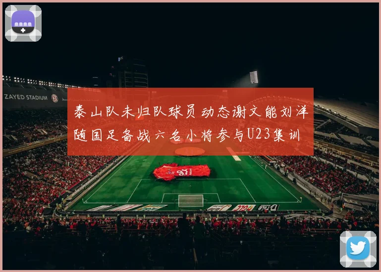 泰山队未归队球员动态谢文能刘洋随国足备战六名小将参与U23集训